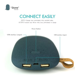 Two <strong>Output</strong> 10400mAh Portable Phone Charger Powerbank Stone <strong>Design</strong> Soft Pebbles Mobile Power Bank 8000mah 8800mAh Custom logo - Product Image 4