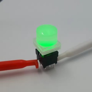 Honyone serie TS6-A tonda Top da 10mm con LED 6 + 2 Pin con attacco PCB Mini interruttore a pulsante - Product Image 3