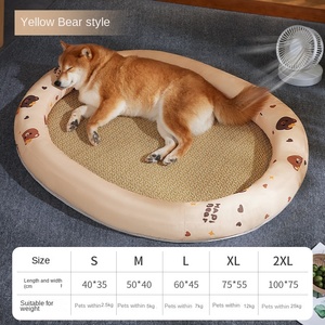 メーカーカスタマイズ籐小中サイズ犬の巣猫マットクッション猫ドーナツベッド冷却犬ベッド - Product Image 5
