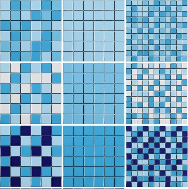 Mosaic tile for kitchen wall and floor decoration glass mix color mosaic for swimming pool