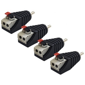 Altavoz de terminal de tornillo tipo prensa, adaptador de conector de Audio Rca macho hembra de 2 cables para instaladores de CCTV, cámara de CC - Product Image 2