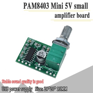 PAM8403 5V Power Audio <strong>Amplifier</strong> Board <strong>2</strong> Channel 3W W Volume Control / USB Power