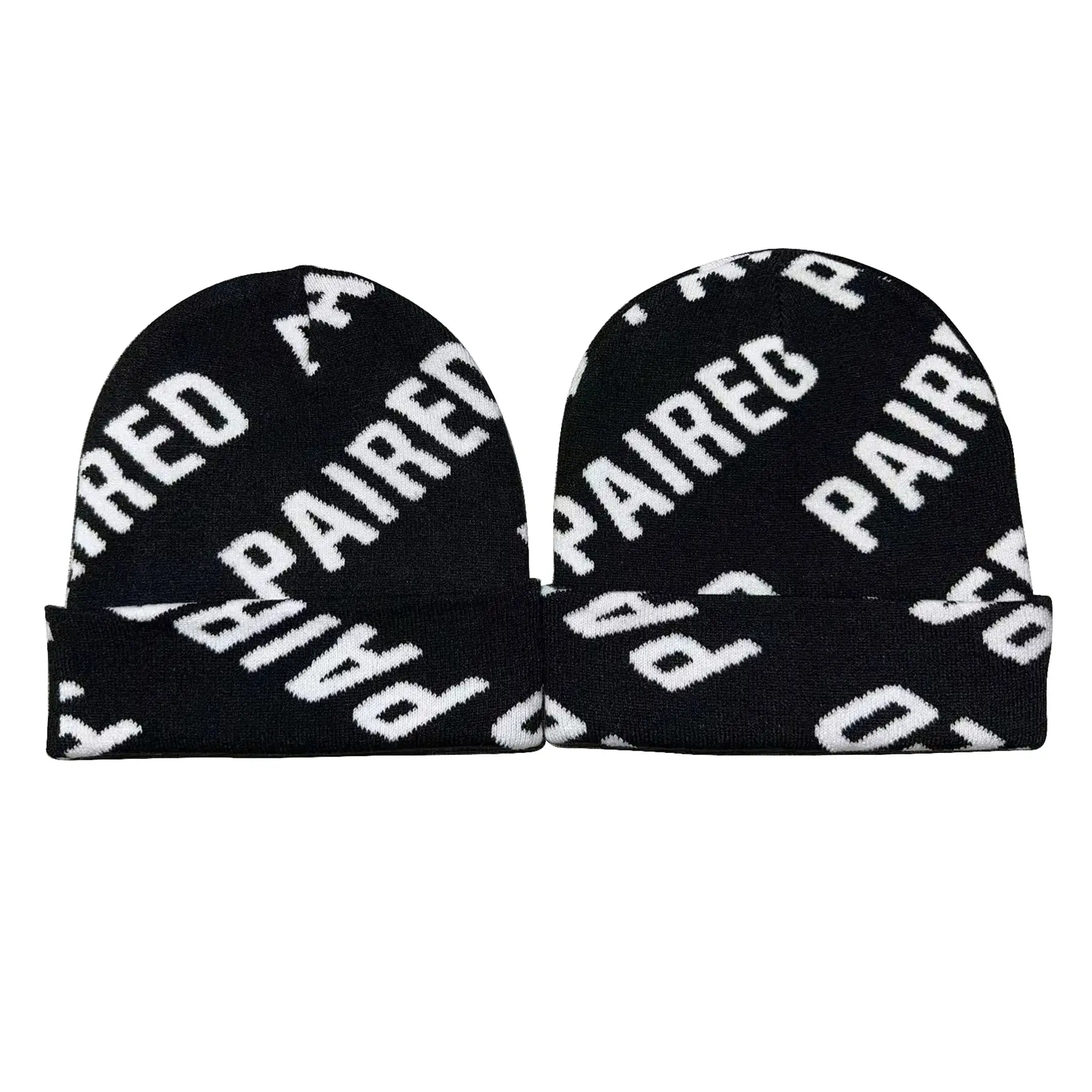 Bonnet en tricot acrylique 100% Bonnet personnalisé avec logo personnalisé