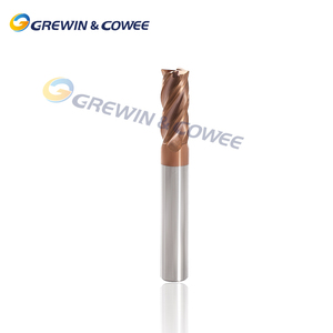 Grewin độ cứng cao tungsten carbide CNC Router bit công cụ đơn/4 sáo bóng mũi Carbide End Mill Cutter kim loại phay thép - Product Image 5