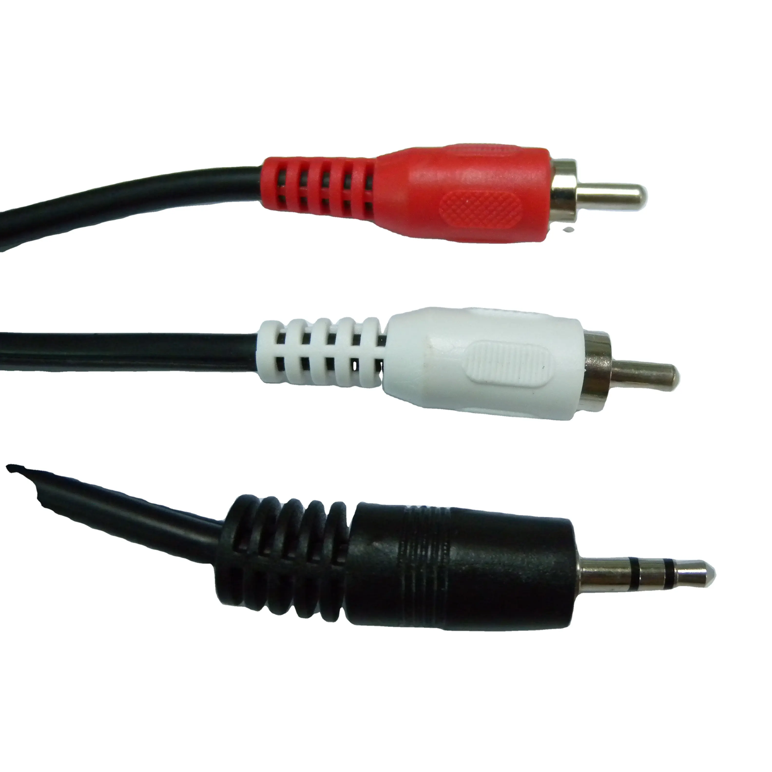 Cabo de áudio rca blindado duplo, FX-DV11D-5M mm macho para macho, 3.5mm para 2 cabo auxiliar rca