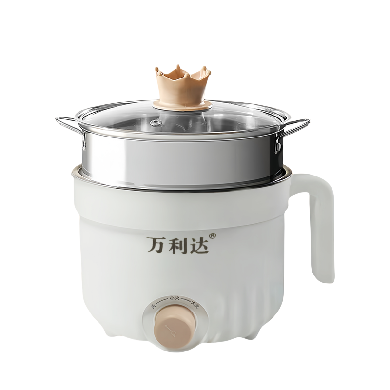 White-SS Steamer(Non-stick/Stainless steel inner pot)