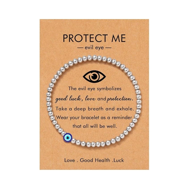 Silver beaded Devils Eye