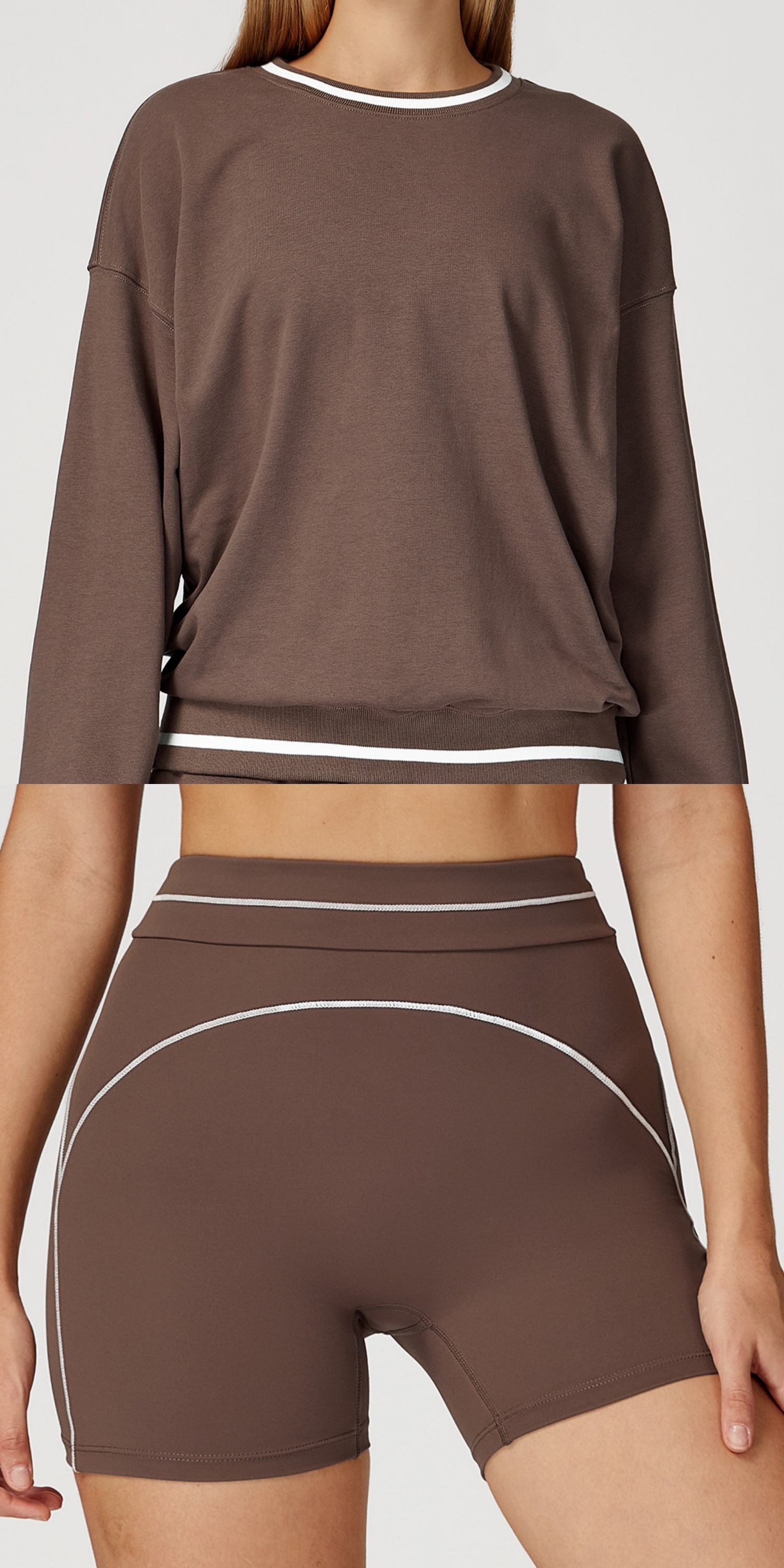 Brown Sweatshirt+shorts