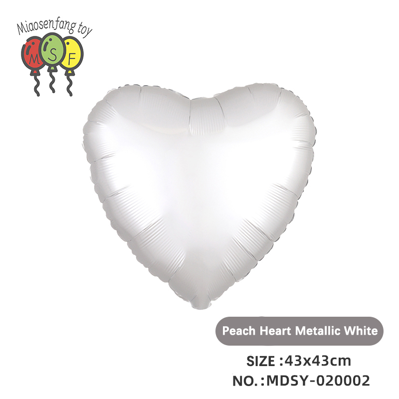 Cuore bianco metallizzato