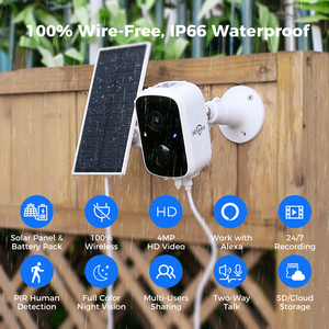 4MP inalámbrico Solar WiFi exterior IP CCTV cámara de seguridad Smart Home Video vigilancia CMOS Sensor detección de movimiento tarjeta de memoria - Product Image 2
