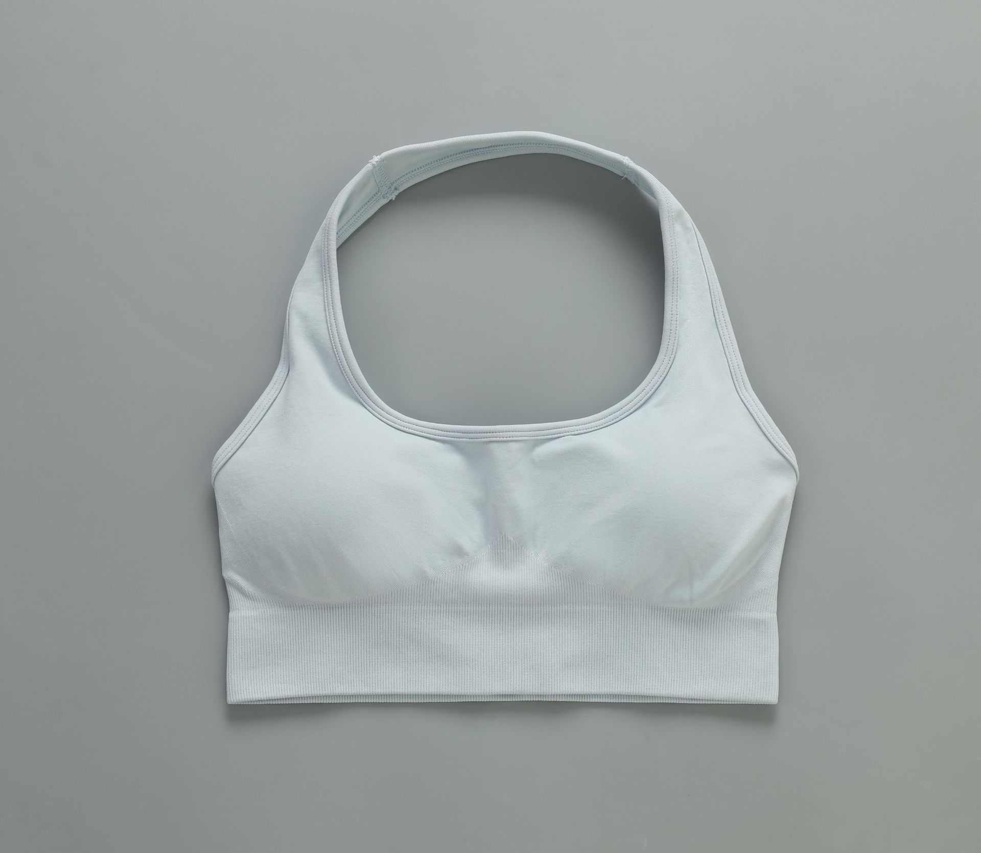 Gray-halter bra