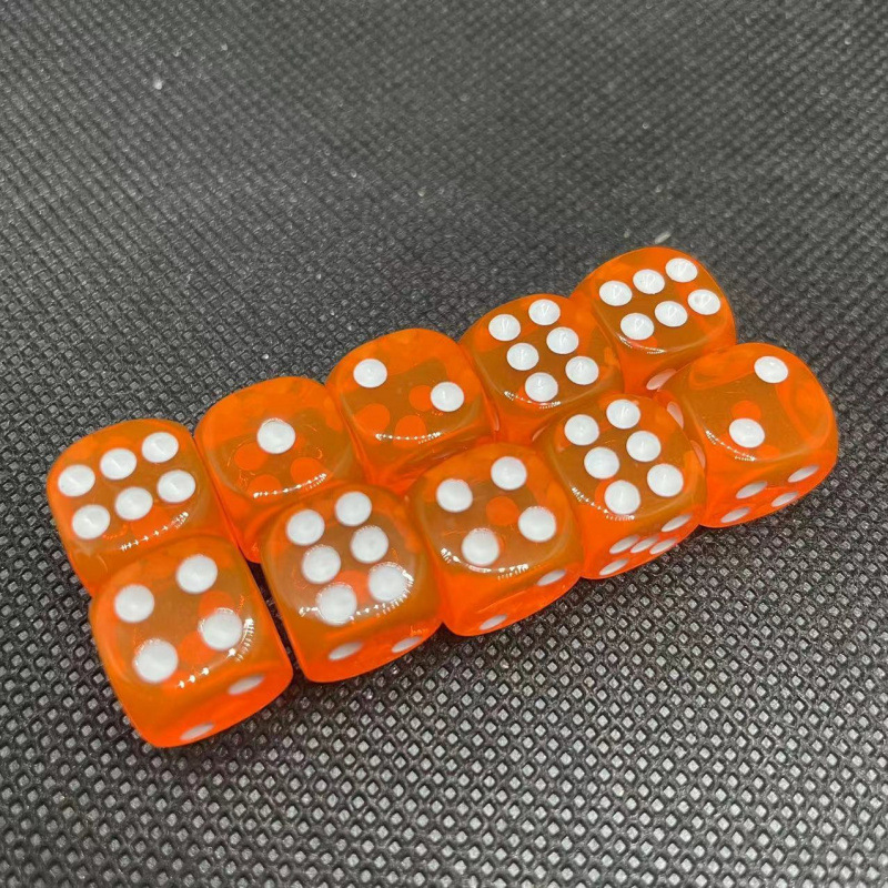 10 12mm round transparent orange
