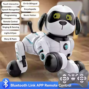 Smart Programmable Robot Dog 10-Kanal-IR-Fernbedienung Roboter-Haustier mit LED-Lichtern, Musik-und Sprach befehlen STEM-Spielzeug für Kinder
