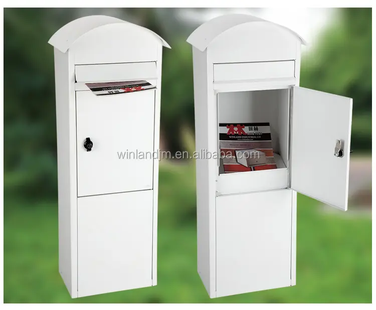 Outdoor free standing lockable letter box Metal residential mailboxes