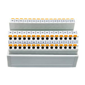 Shimede 30 canales 24VDC Bloque de terminales de doble capa en línea Enchufe tipo resorte Hecho de PC y nailon - Product Image 3