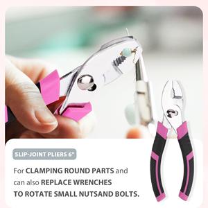 Basic Pink 149pcs Home Repair Tool Set for Women <strong>Small</strong> Tool <strong>Kit</strong> with Plastic Toolbox for Easy Repairs - Product Image 3