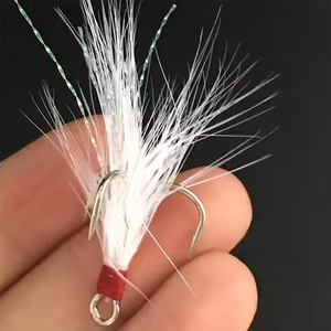 <strong>Wholesale</strong> High Carbon <strong>Hooks</strong> Black <strong>Hook</strong> <strong>Red</strong> Feather <strong>Hook</strong> - Product Image 4