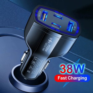 2PD 2USB 38W Car <strong>Charger</strong> with Quick 20W USB C Fast Charging Magnetic ABS Adapter for Mobile Phone and Watch 5V/2.4A Output - Product Image 3