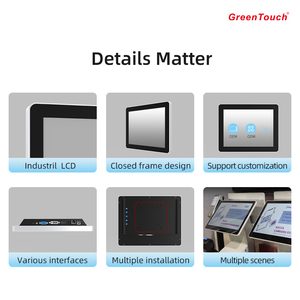 Monitor táctil de escritorio TFT LCD de 12,1 pulgadas de fábrica 1024*768 Monitor de PC de pantalla táctil para sistema POS de supermercado - Product Image 2