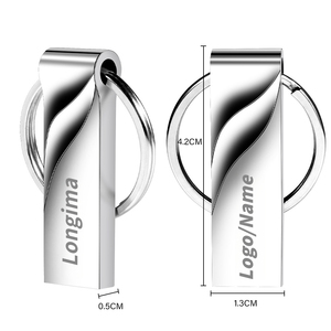 真容量便携式u盘钥匙扣彩色金属DIY激光雕刻创意办公用品USB 2.0 3.0 Oem USB - Product Image 3
