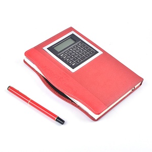 2023 Leder Tagebuch Notizbuch personal izzabili Büro Notizblock Notizbuch mit Taschen rechner und Stift - Product Image 1