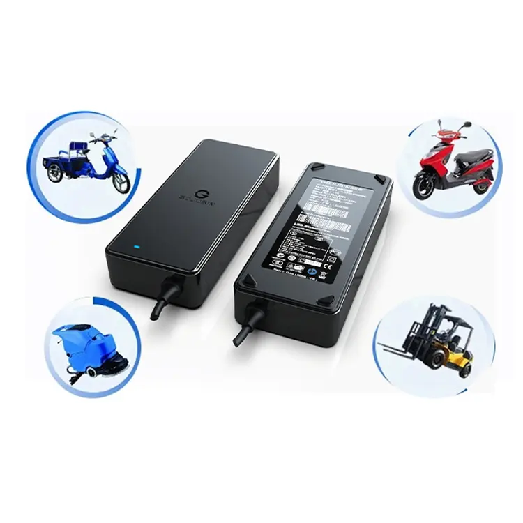 CE CB SAA 24v 36v 42v 48v 60v 72v 2A 3A Li-ion Lifepo4 Battery Charger for Electric Scooter Tricycles Patrol Balancers