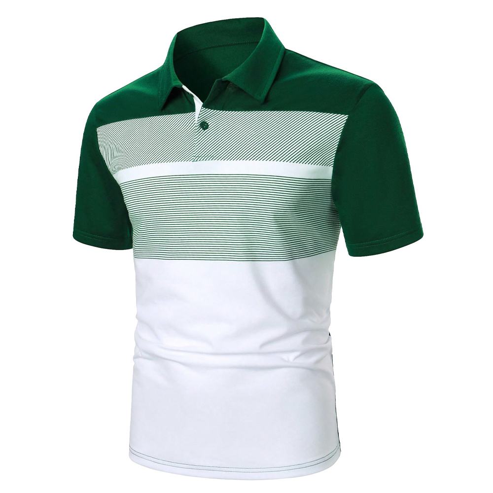 Green White Striped