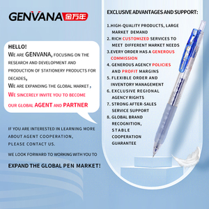 Genvana bán buôn Gel bút mềm cao su grip 0.5mm Bullet Tip bút bi nhựa gel mực bút - Product Image 6