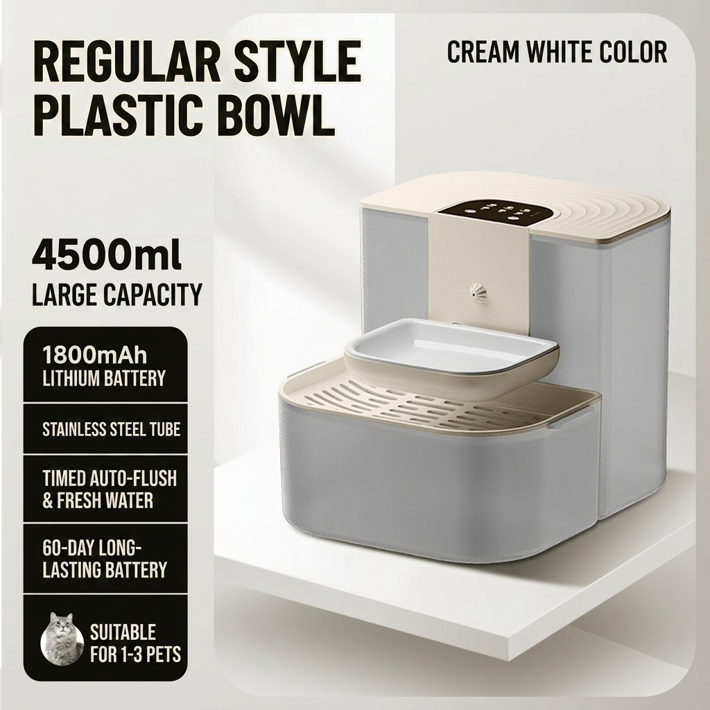 Cream-white plastic bowl-standard model-1800 mah lithium battery
