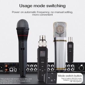 Micrófono con cable a transmisor y receptor Xlr inalámbrico Sistema DE MICRÓFONO INALÁMBRICO UHF para amplificador de altavoz mezclador de audio - Product Image 2