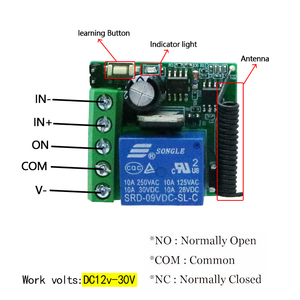 433MHZ telecomando Wireless DC 12V relè modulo 1CH telecomando trasmettitore e ricevitore - Product Image 3