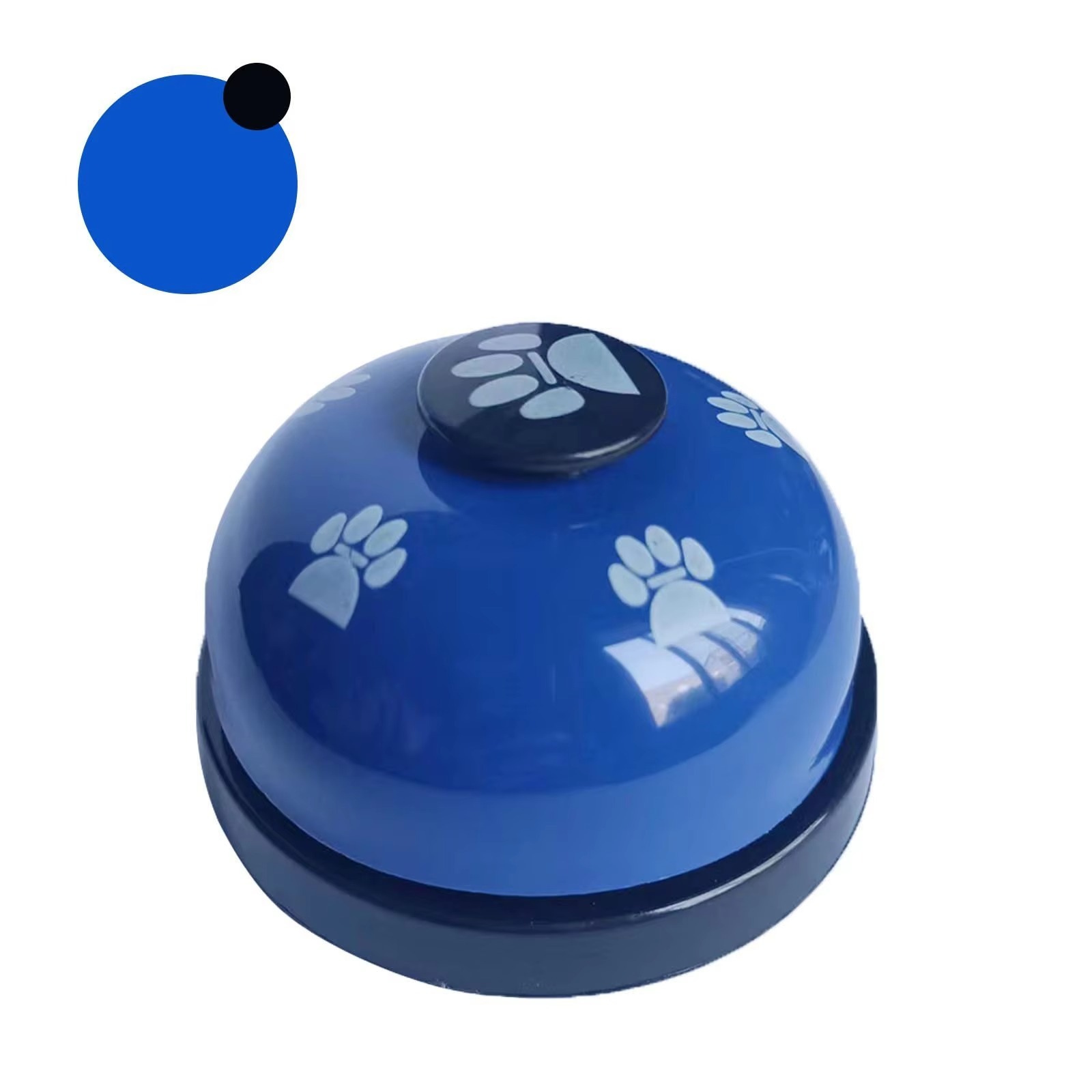 Bouton bleu saphir-noir