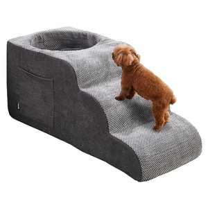 USMILEPET özelleştirilmiş küçük kedi köpek merdiven çıkarılabilir rampa kaymaz alt uyku deliği ile Pet adımlar - Product Image 1