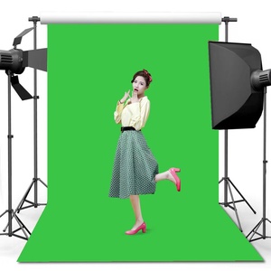 写真スタジオアクセサリー工場価格写真スタジオポートレートグリーンスクリーンクロマキーモスリン背景背景布 - Product Image 6