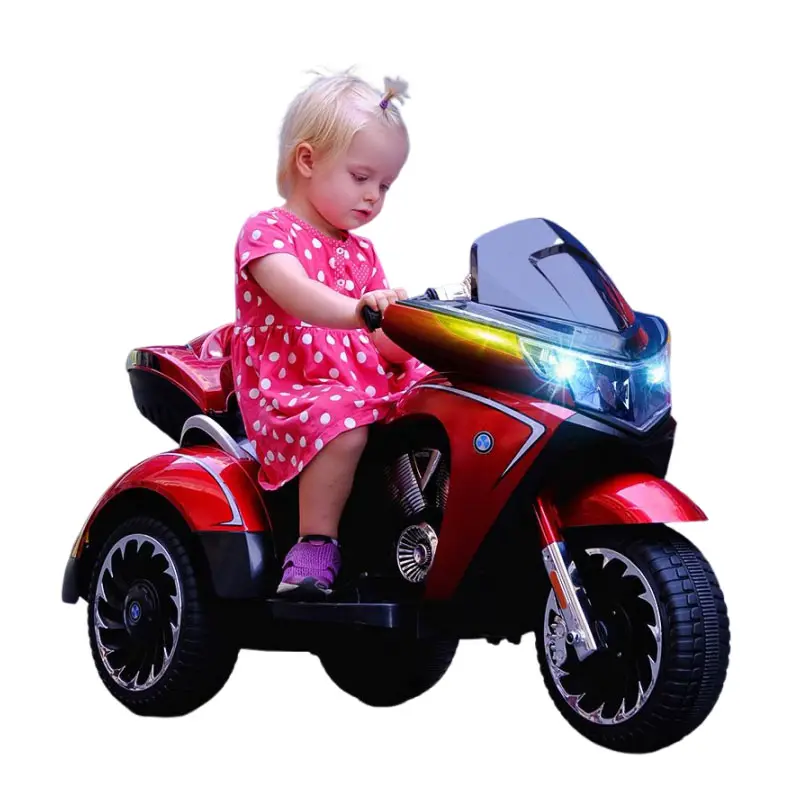 Großer Kinder-Elektro-Motorrad Fernbedienung 12 V Spielzeug Auto Kindermotorrad mit 3 Rädern Lichter Motorrad Kinder Autofahren