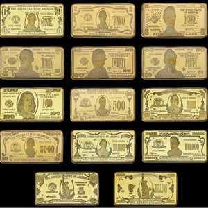 America $1-100 Gold Bar Square Commemorative Medallion Gold-Plated Square Collection Coin <strong>Gift</strong> Box for Metal Crafts Collection - Product Image 3