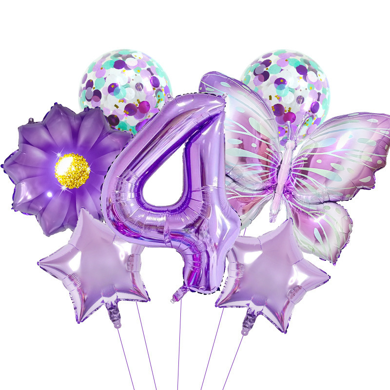 purple butterfly set 4