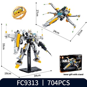 NEU FC9313-9316 Schlacht schiff Mech Double Shape Deformation Robot Modell 1:72 Kunststoff Bausteine Spielzeug für Kinder - Product Image 6