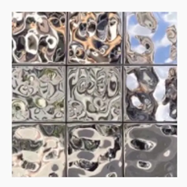 Produttore distributore di fabbrica rivenditore specchio pieghettato irregolare 201 304 316l mosaico in metallo in acciaio inossidabile