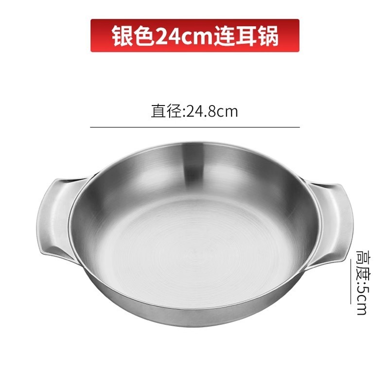 Silver 24cm Pot with Handles
