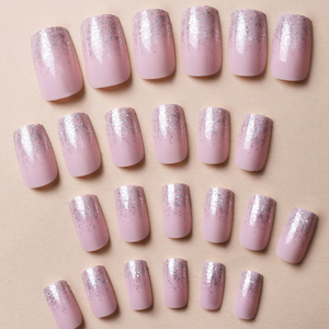 High Quality Full Cover Press on Nails <strong>Tips</strong> Clear Short Almond <strong>Shape</strong> Pink Press on Nails - Product Image 3