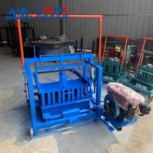 Macchinari per materiali da costruzione motore Diesel Mobile creatore di blocchi di mattoni macchina per blocchi ad incastro fabbricazione di mattoni cavi - Product Image 1