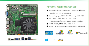 Placa base industrial Intel Core I3/i5/i7 DDR3 con pantalla dual, diseño integrado fino para escritorio, nuevo producto, 8GB, SATA integrado
