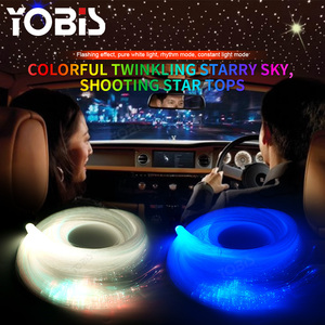 Yobis ชุดไฟติดเพดานรูปดาวสำหรับรถยนต์ไฟ LED แบบบลูทูธ RGB ไฟ LED ใยแก้วนำแสงรีโมทคอนโทรลสายออปติกโหมดเพลงไฟภายใน - Product Image 4