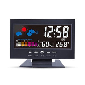 Home Decor Colorful Retroilluminazione Luce di Notte A CRISTALLI LIQUIDI del Calendario Stazione Meteo Digital Alarm Clock - Product Image 1