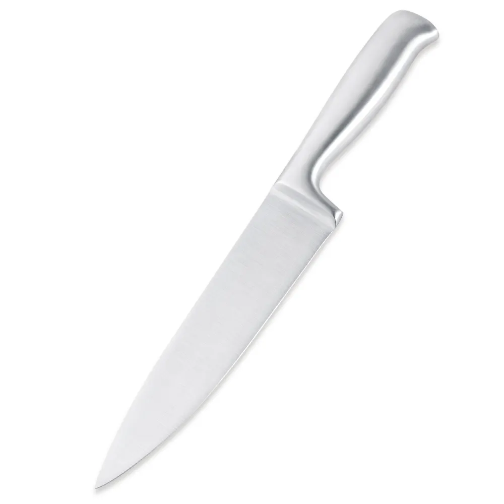 Faca de chef de cozinha wb48108a, faca de aço inoxidável super barata 8 polegadas com cabo afiado 430 #