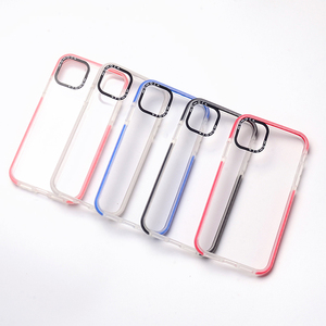 Darbeye dayanıklı TPU PC telefon kılıfı kapak için iPhone çift renk şeffaf telefon kabuk için iphone 11pro max - Product Image 6