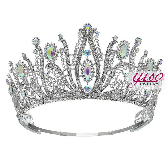 European American Beauty Pageant Campeão Flor De Cristal Aniversário Menina Atacado Princesa Casamento Tiaras E Coroa