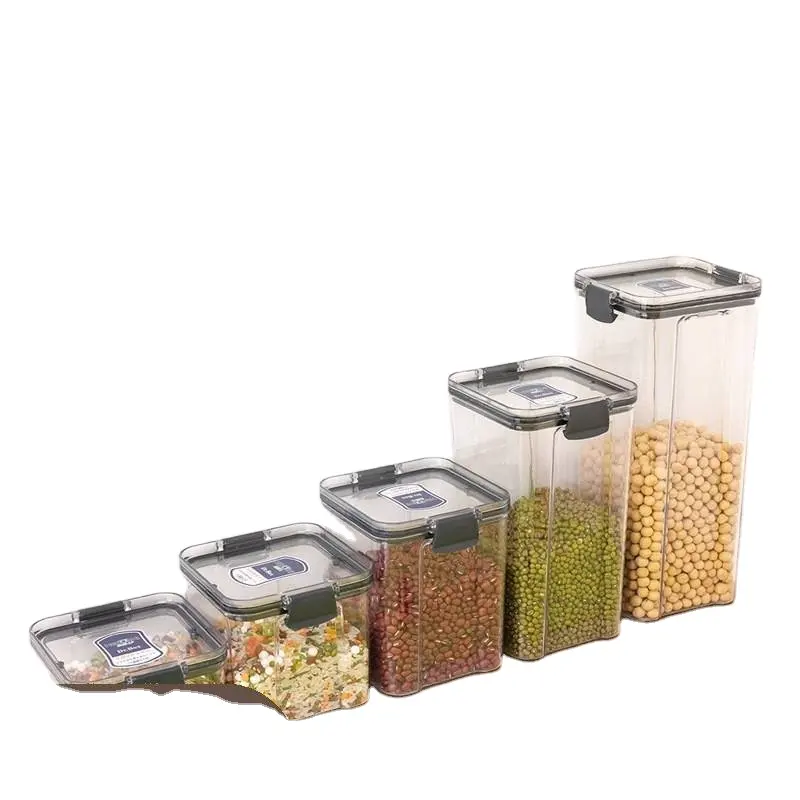 24-teiliges Set luftdichter, bPA-freier, stapelbarer Plastik-Küchen-Organizer für Getreide 42-teilig Trockenfutter-Speicher-Container