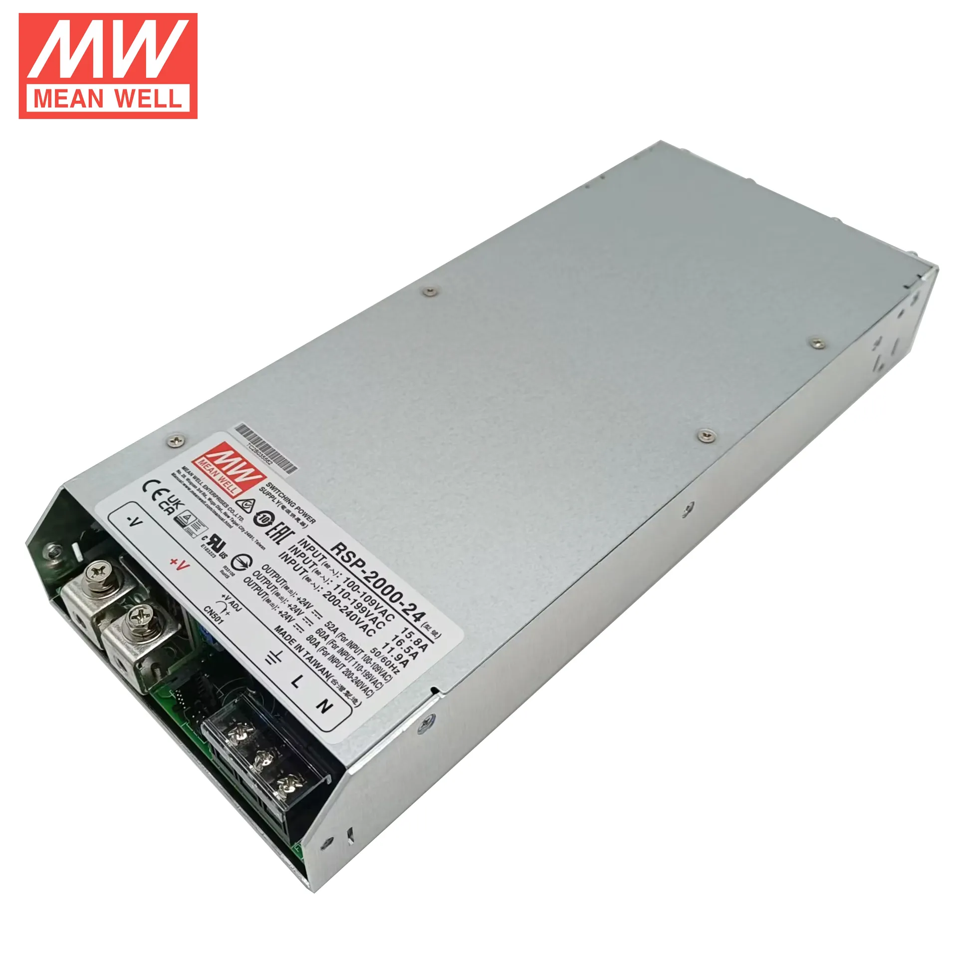 MEANWELL RSP-2000-24 80A PFC 75w 10KWatt 2000w psu 24vdc anahtarlama güç kaynağı 24v PFC fonksiyonu ile iyi demek rsp200024